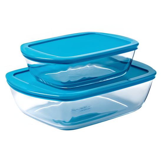 Pyrex Glass Food Storage Container Set 2 Pcs